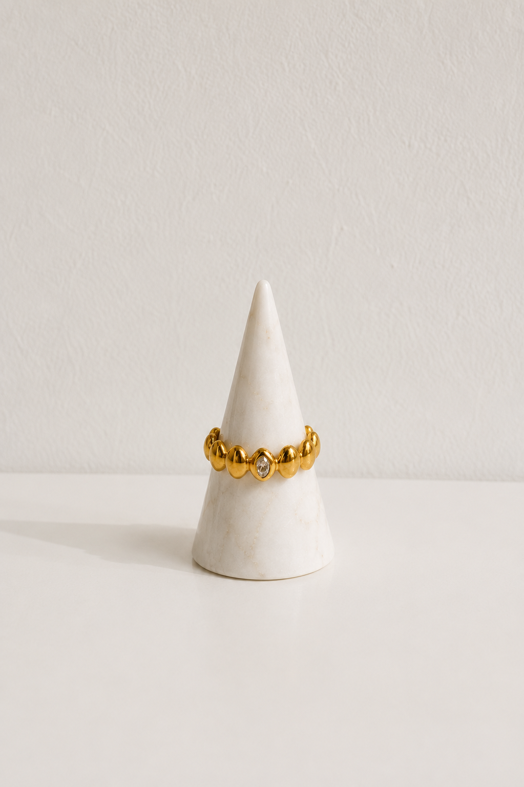 BEADED STONE RING