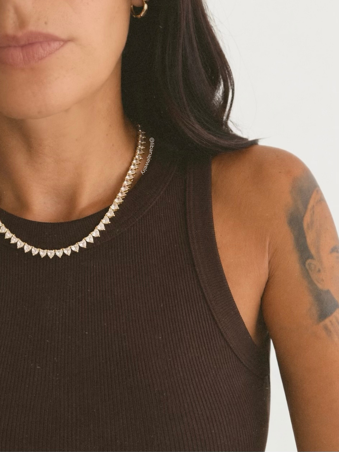 Heart Crystal Tennis Necklace