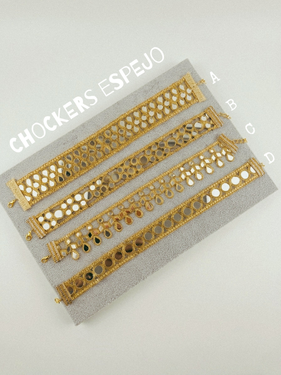 Gold Mirror Choker