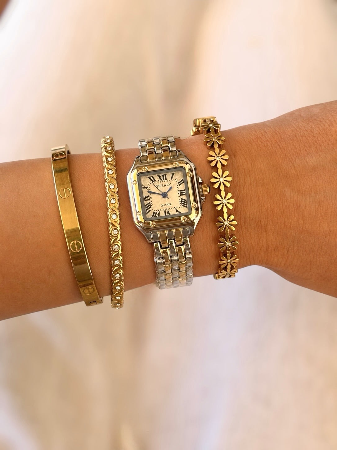 RELOJ VINTAGE TWO TONE