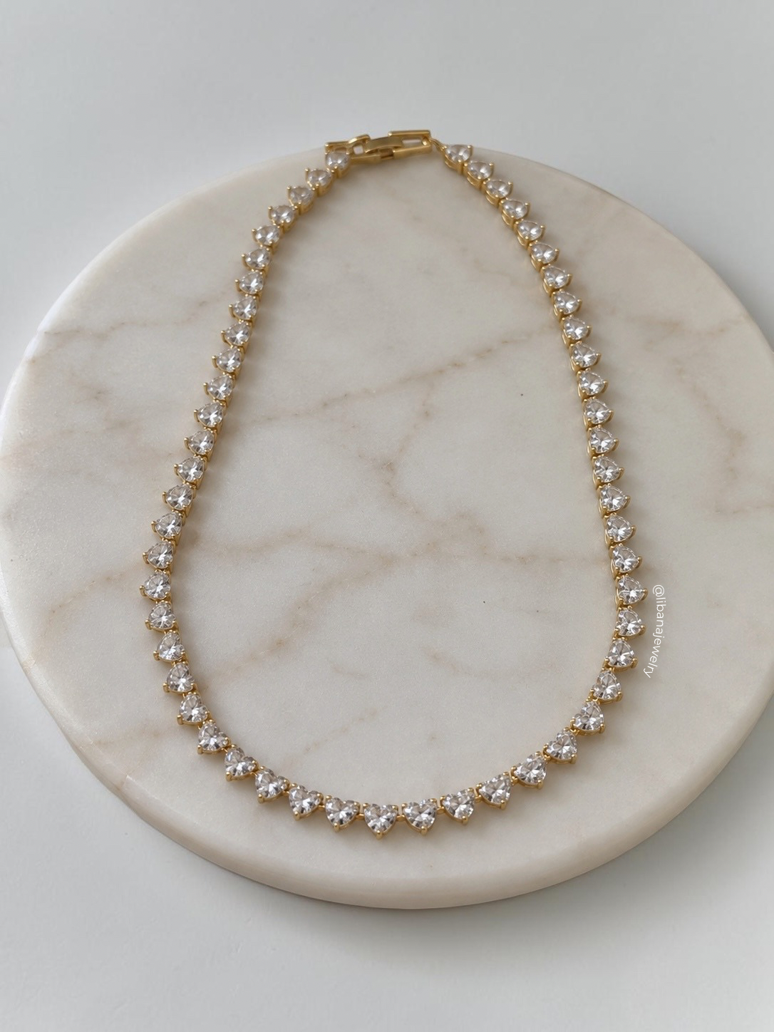 Heart Crystal Tennis Necklace