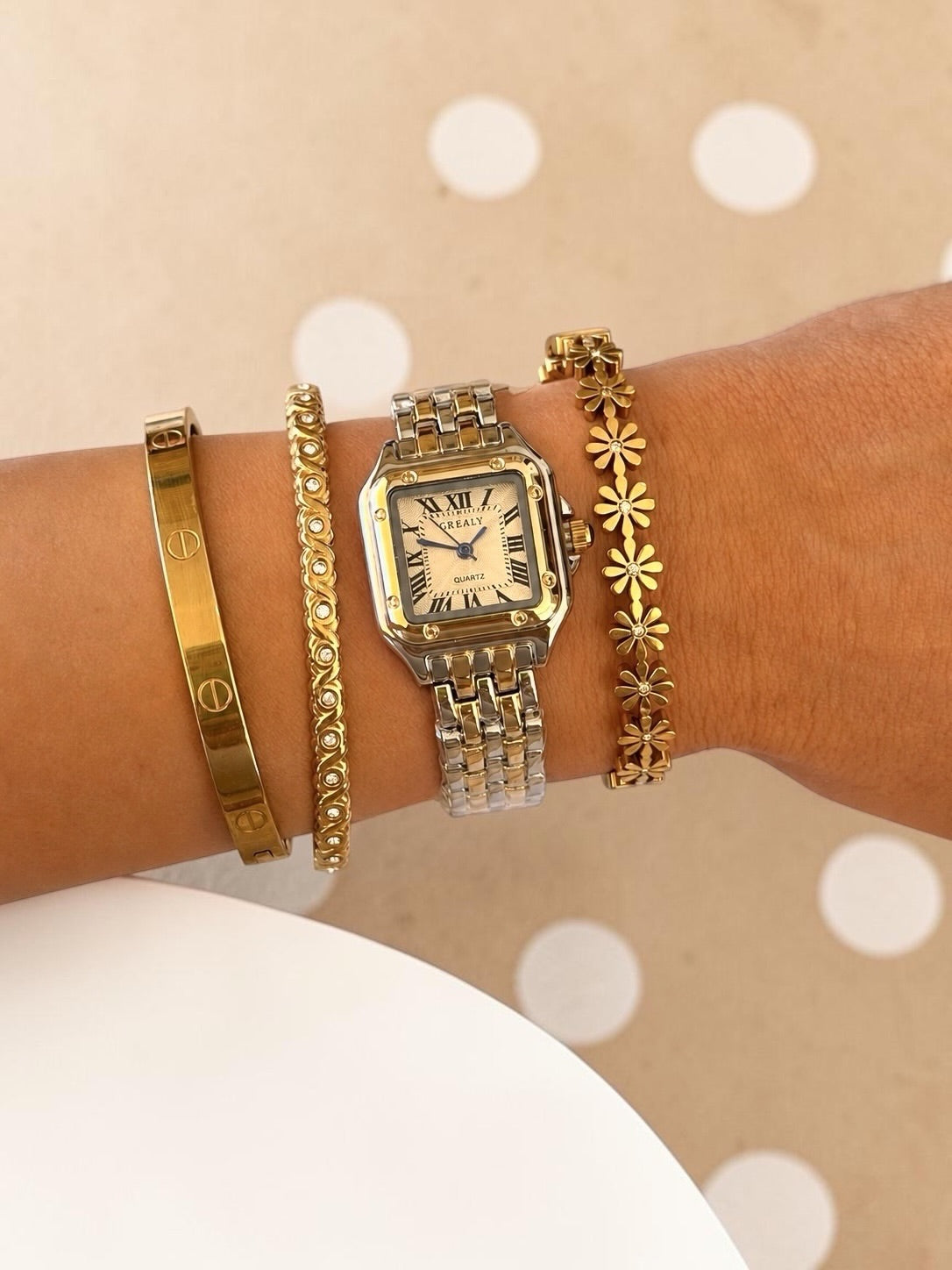 RELOJ VINTAGE TWO TONE